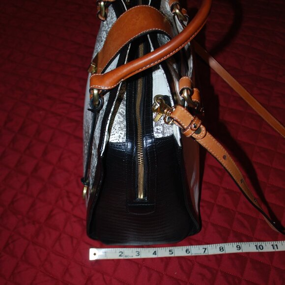 Brahmin Oxford Leather Satchel in Natural Bernini - Picture 8 of 12